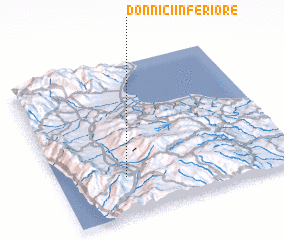 3d view of Donnici Inferiore