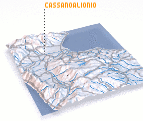 3d view of Cassano al Ionio