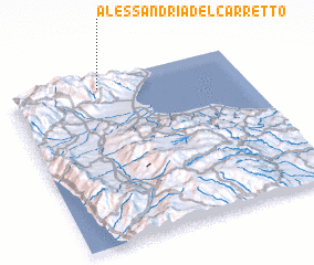 3d view of Alessandria del Carretto