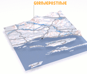 3d view of Gornje Postinje