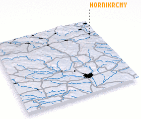 3d view of Horní Krčmy