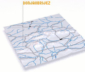 3d view of Donja Obrijež