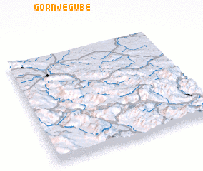 3d view of Gornje Gube