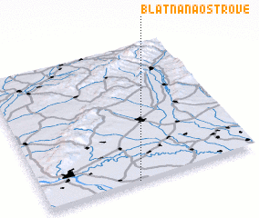 3d view of Blatná na Ostrove