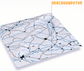 3d view of Orechová Potôň