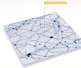 3d view of Horná Krupá