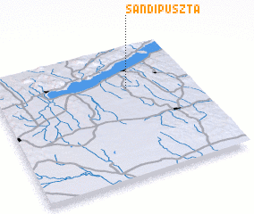 3d view of Sándipuszta