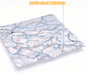 3d view of Gornja Večeriska