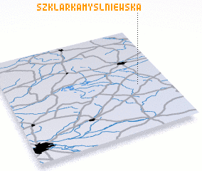 3d view of Szklarka Myślniewska