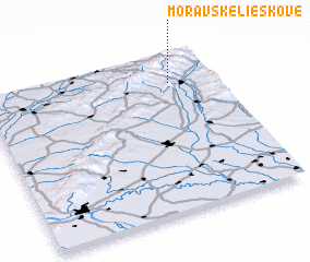 3d view of Moravské Lieskové