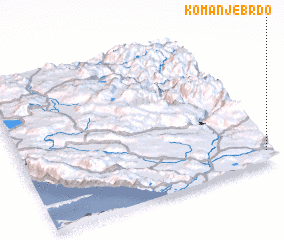 3d view of Komanje Brdo