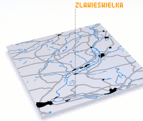 3d view of Zła Wieś Wielka