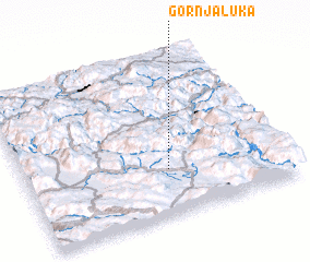 3d view of Gornja Luka