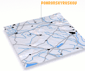 3d view of Pohronský Ruskov