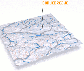 3d view of Donje Brezje