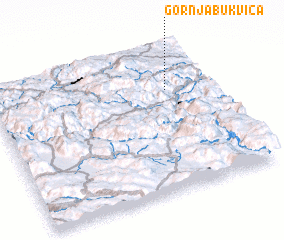 3d view of Gornja Bukvica