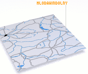 3d view of Młodawin Dolny