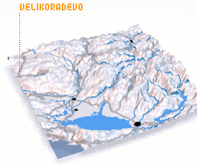 3d view of Veliko Rađevo