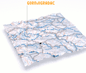 3d view of Gornji Gradac