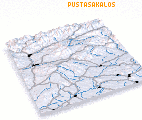 3d view of Pusta Sakáloš