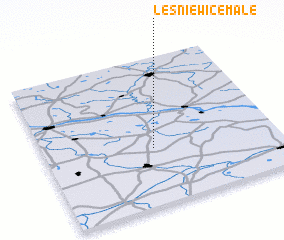 3d view of Leśniewice Małe