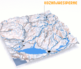 3d view of Kozhnja e Sipërme