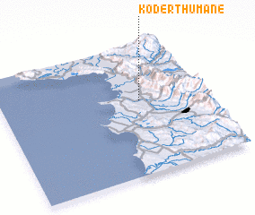 3d view of Kodër Thumanë