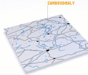 3d view of Sambród Mały