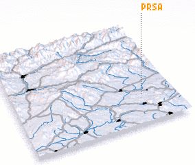 3d view of Prša