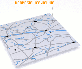 3d view of Dobrosielice Wielkie