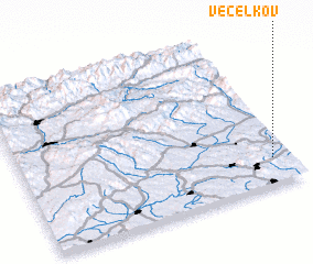 3d view of Večelkov