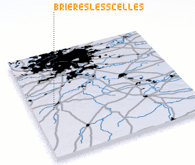 3d view of Brières-les-Scellés