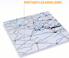 3d view of Montigny-les-Jongleurs