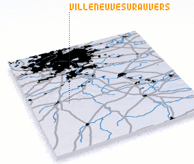 3d view of Villeneuve-sur-Auvers