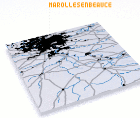 3d view of Marolles-en-Beauce