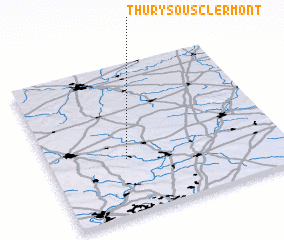 3d view of Thury-sous-Clermont