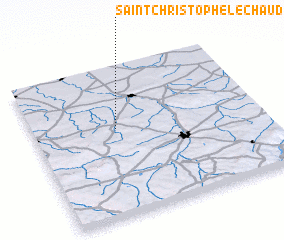 3d view of Saint-Christophe-le-Chaudry