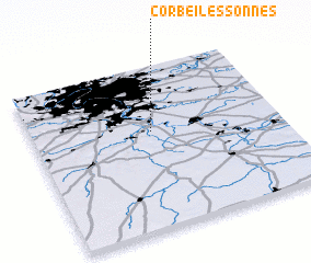 3d view of Corbeil-Essonnes