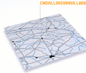 3d view of Chevillon-sur-Huillard