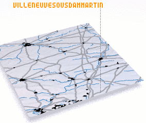 3d view of Villeneuve-sous-Dammartin