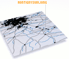 3d view of Montigny-sur-Loing