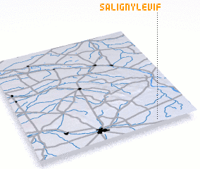 3d view of Saligny-le-Vif