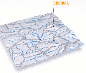 3d view of Orcival