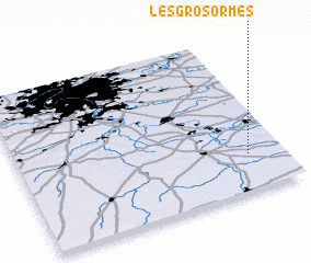 3d view of Les Gros Ormes