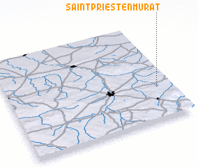 3d view of Saint-Priest-en-Murat