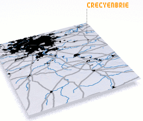 3d view of Crécy-en-Brie