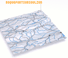 3d view of Roquefort-sur-Soulzon