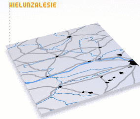 3d view of Wieluń Zalesie