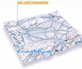 3d view of Velike Crnokrpe