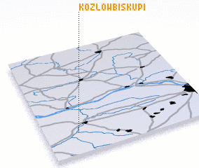 3d view of Kozłów Biskupi